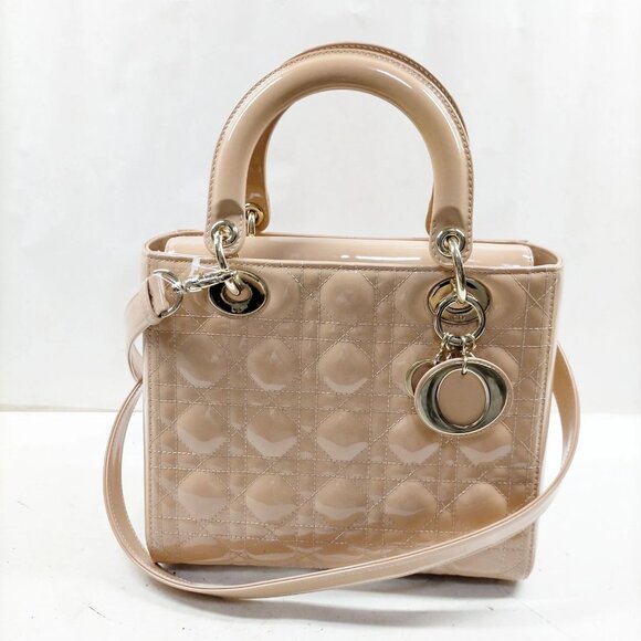 Christian Dior Beige Patent leather Hand Bag mon-1909-090425 - Picture 1 of 16
